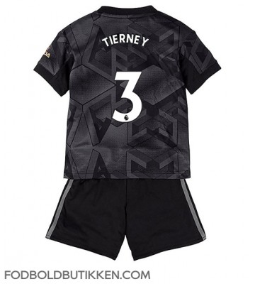 Arsenal Kieran Tierney #3 Udebanetrøje Børn 2022-23 Kortærmet (+ Korte bukser)